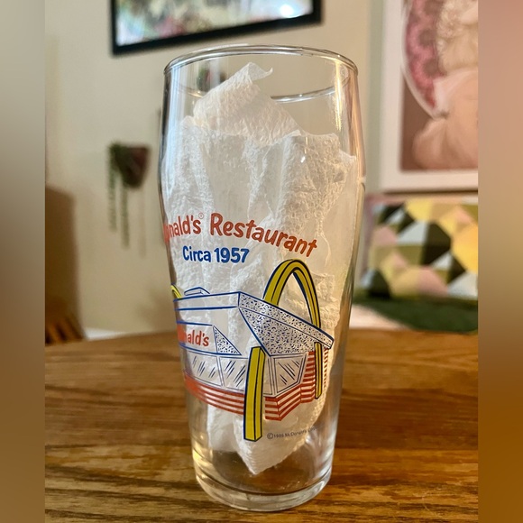 Vintage ‘95 McDonald Drinking Glass - Promo Celebrates Original Business Opening - Picture 2 of 5